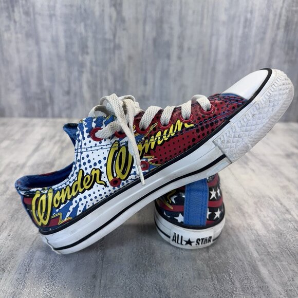 Converse DC Comics Chuck Taylor All Star Unisex Sneakers Wonder Woman - Sz 5 / 7 - Picture 5 of 9